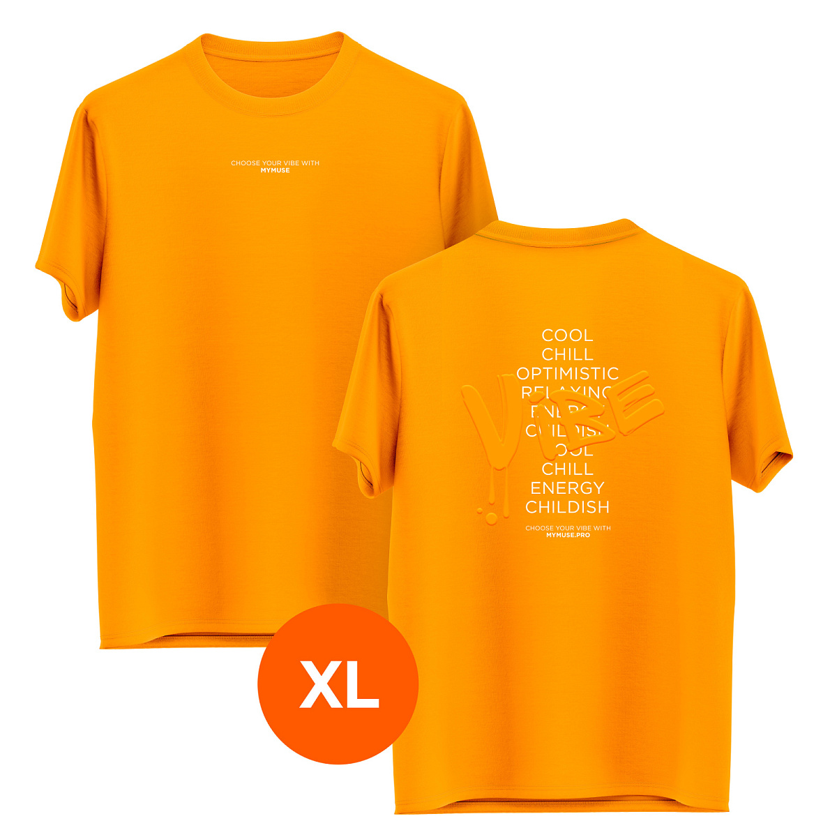 Футболка MyMuse оранжевая vibe размер XL